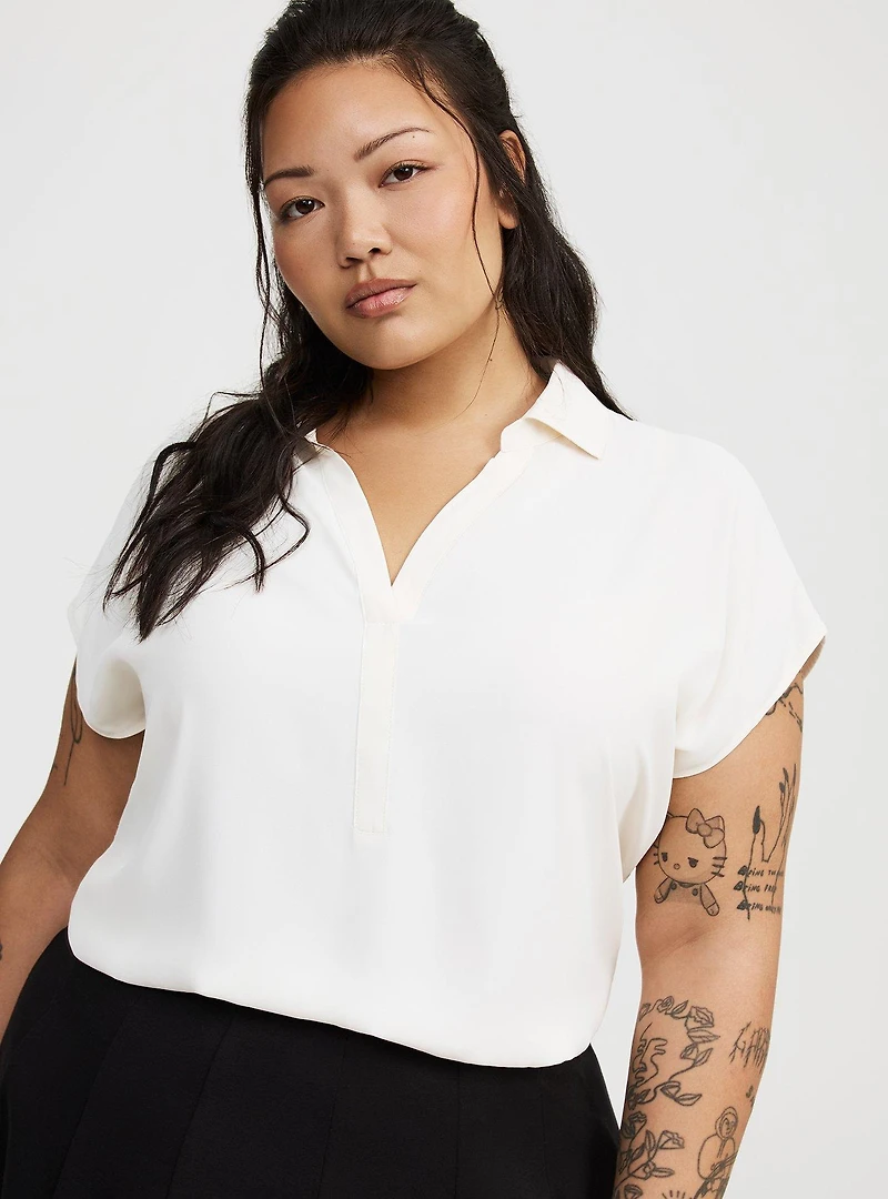 Georgette Dolman Popover Top
