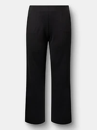 Pull-On Wide-Leg Lightweight Ponte Pant
