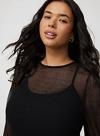 Fishnet Long-Sleeve Top