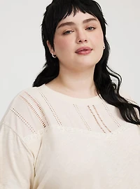 Heritage Slub Woven Yoke Crew Tee