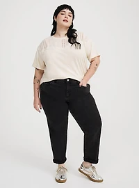 Heritage Slub Woven Yoke Crew Tee