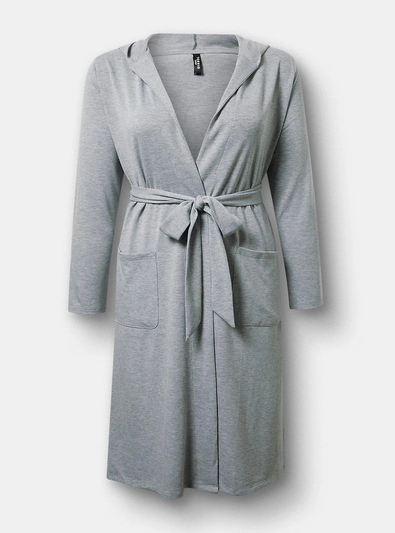 Lightweight French Terry Hooded Sleep Robe