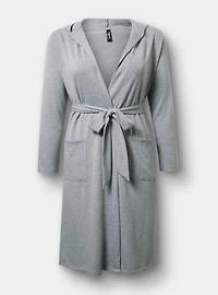 Lightweight French Terry Hooded Sleep Robe