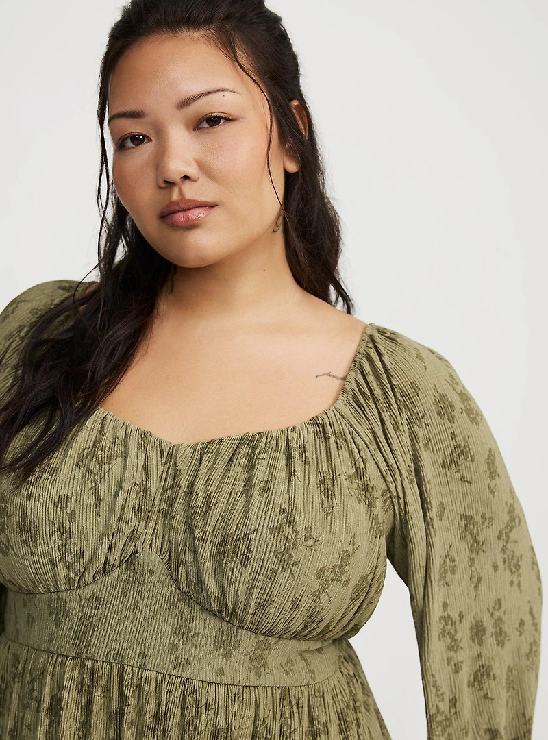 Cinch Front Babydoll Top