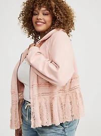 French Terry & Lace Hoodie