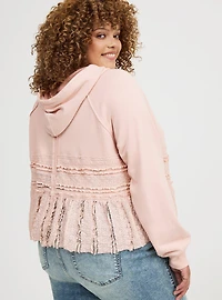French Terry & Lace Hoodie