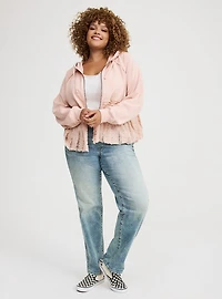 French Terry & Lace Hoodie