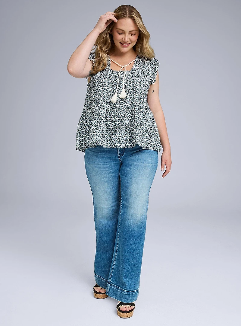Belle Isle Tie-Front Tiered Top