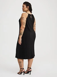 Knit Plisse Midi Dress