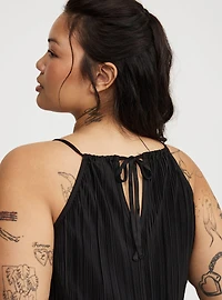 Knit Plisse Midi Dress