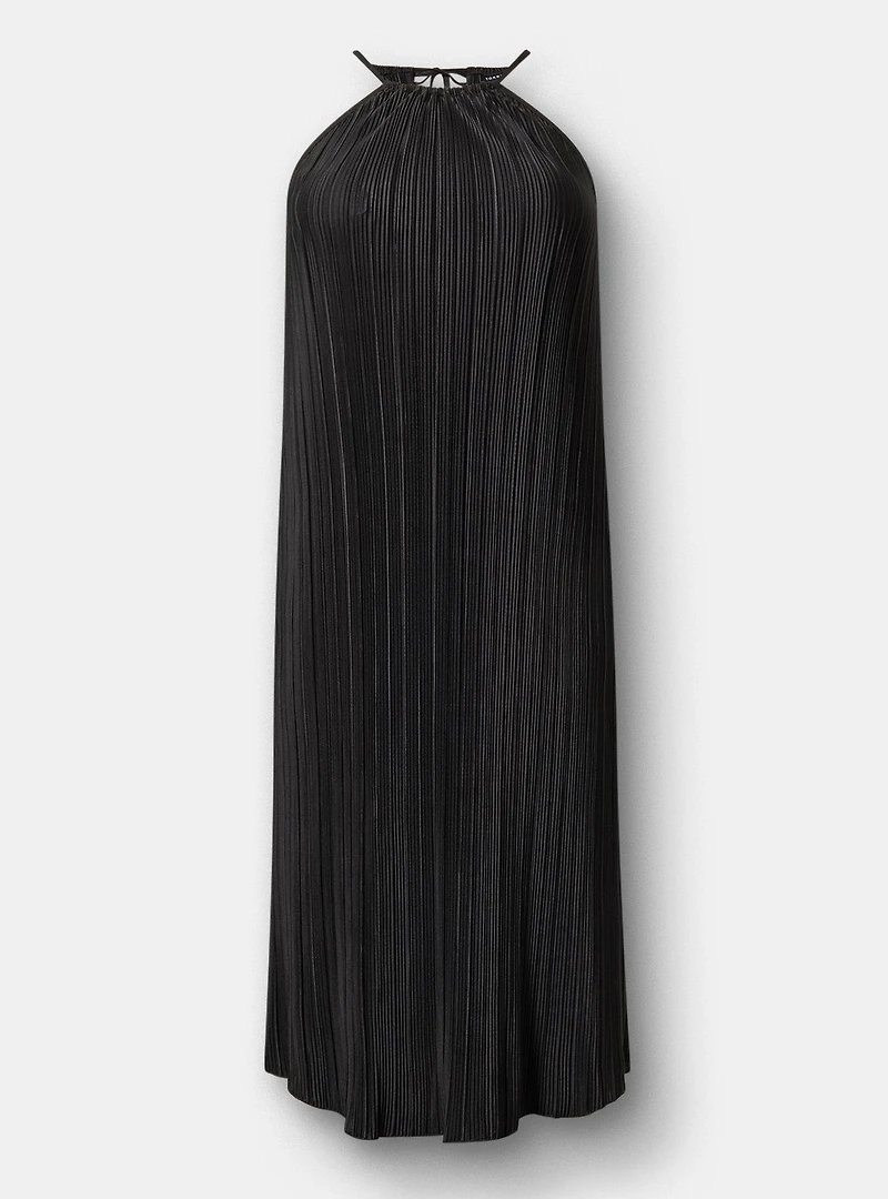 Knit Plisse Midi Dress