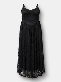 Stretch Lace Bustier Maxi Dress