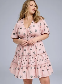 Belle Isle Puff Sleeve Mini Dress
