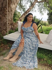 Festi Drop Waist Maxi Dress