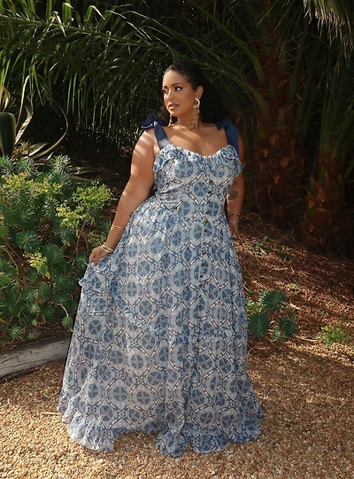 Festi Drop Waist Maxi Dress