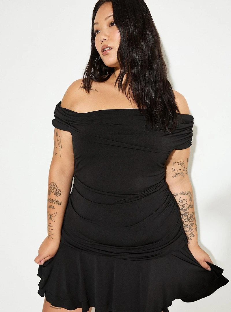 LoveSick Off-Shoulder Mini Dress