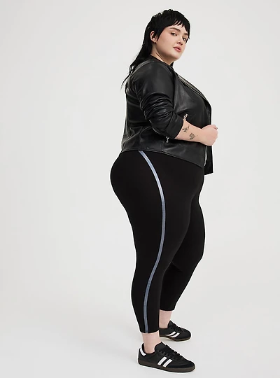 Crop Side Foiled Legging