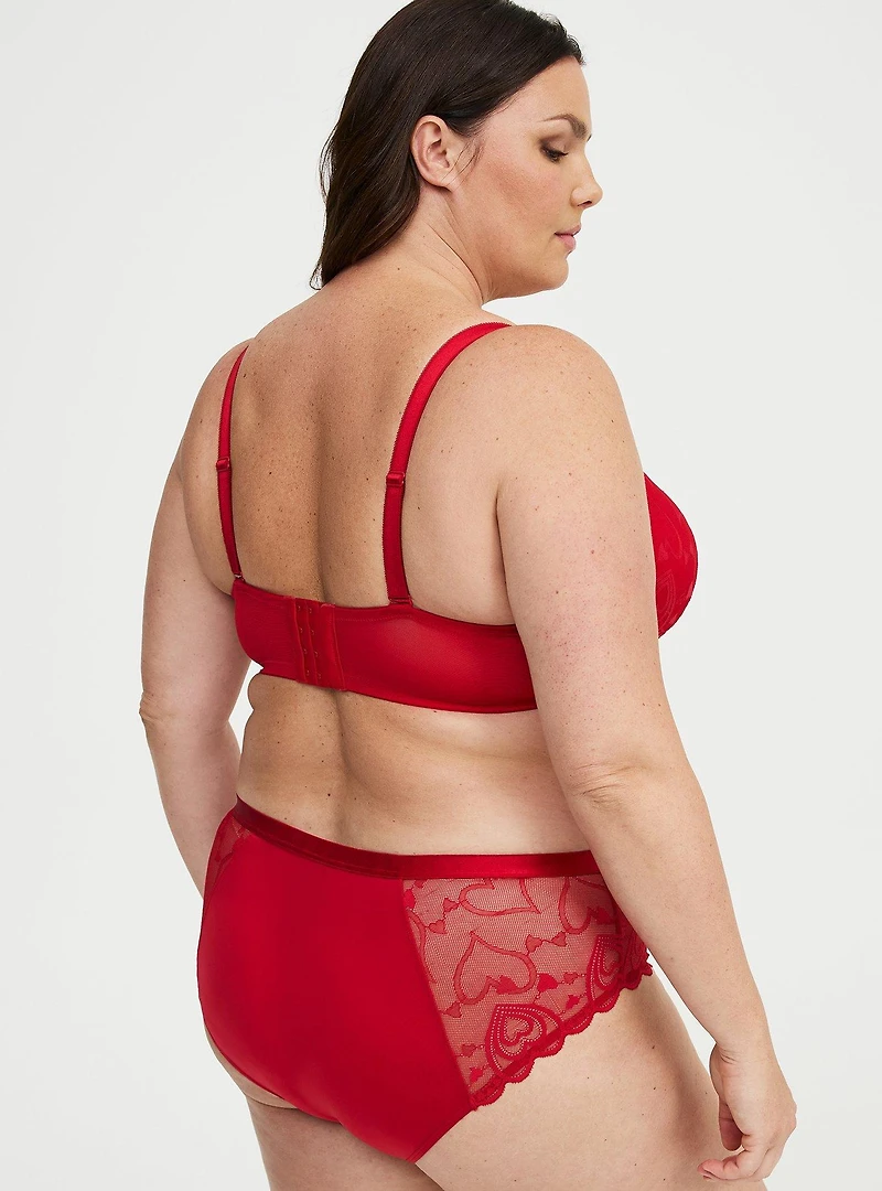 Second Skin Mid-Rise Heart Lace Hipster Panty