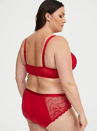 Second Skin Mid-Rise Heart Lace Hipster Panty