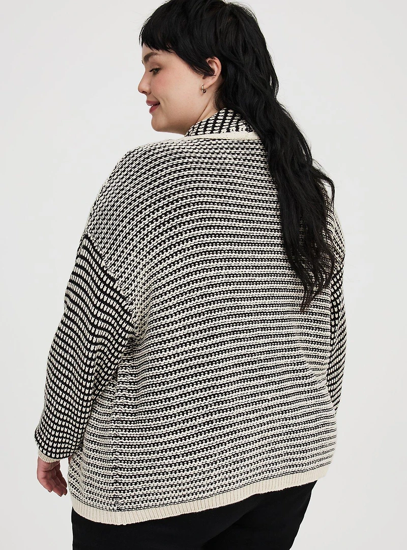 Long-Sleeve Open-Front Cardigan
