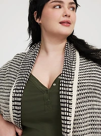Long-Sleeve Open-Front Cardigan
