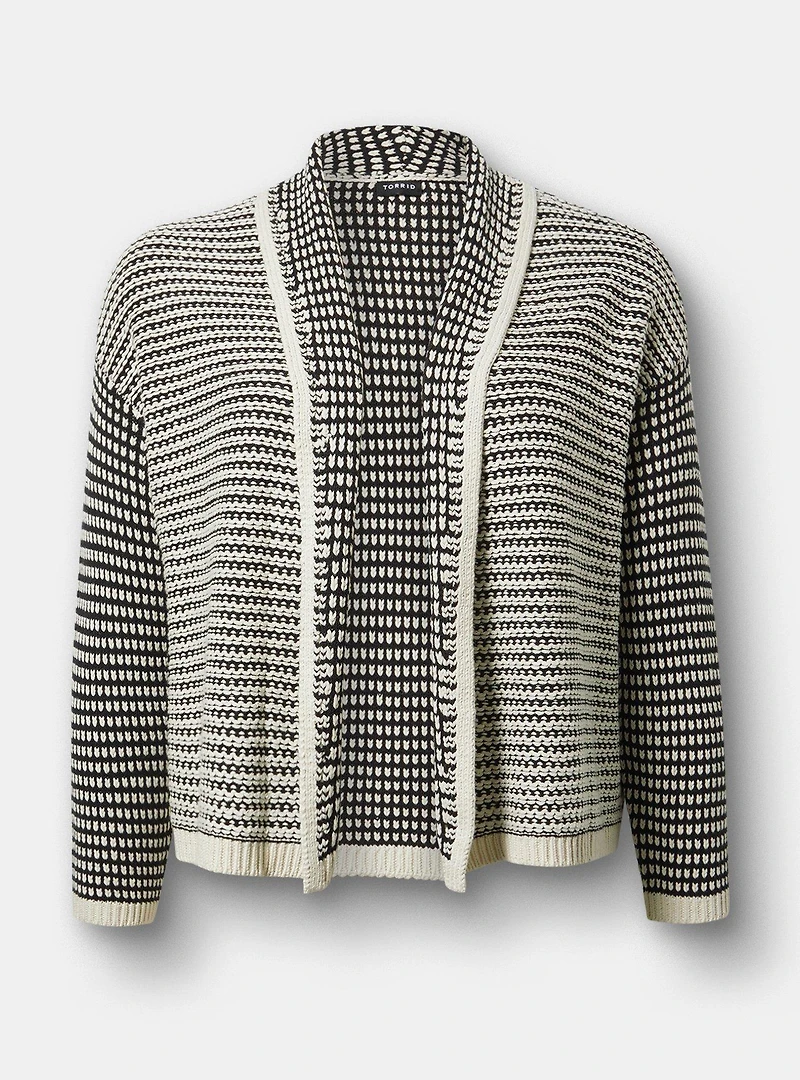 Long-Sleeve Open-Front Cardigan