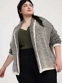 Long-Sleeve Open-Front Cardigan
