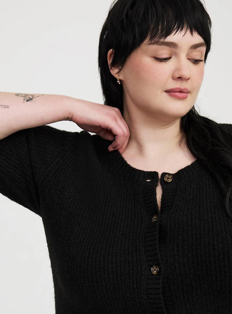 Vegan Cashmere Crew Cardigan