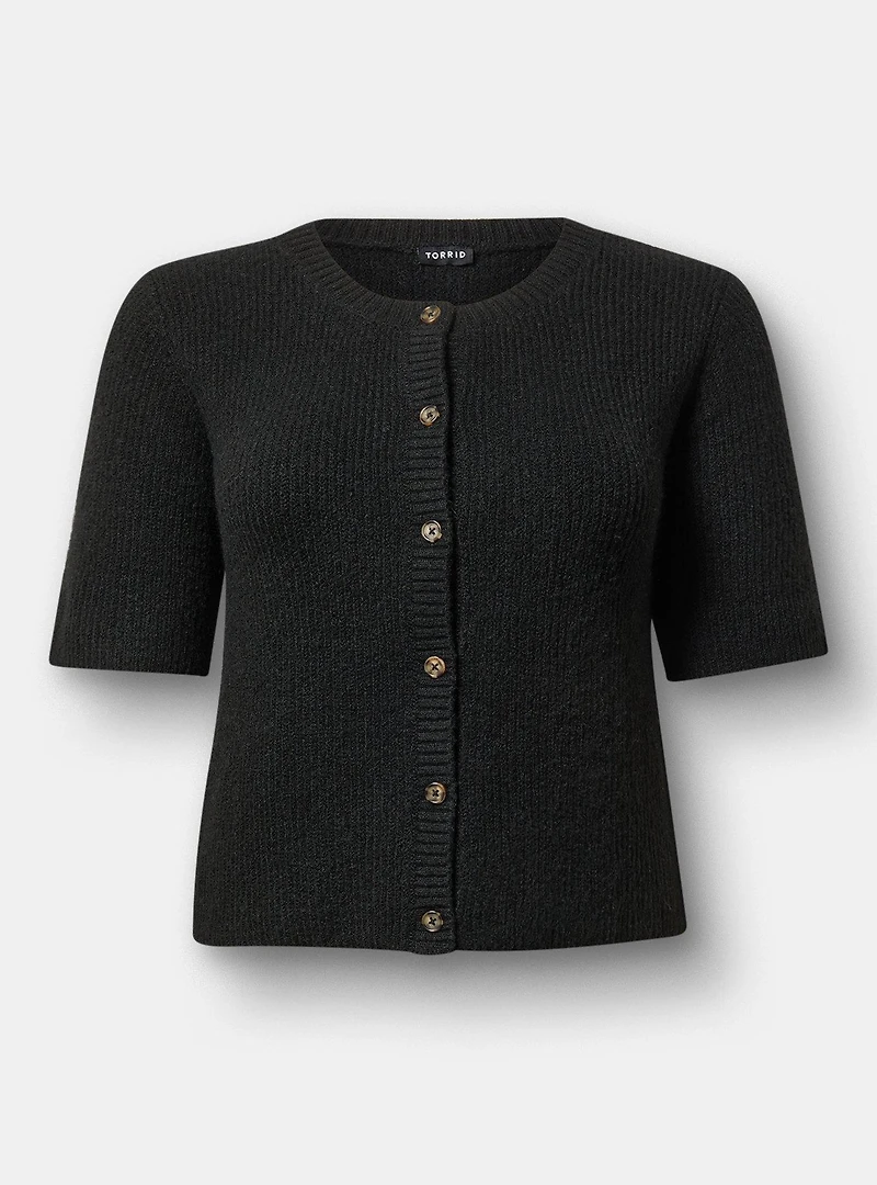Vegan Cashmere Crew Cardigan