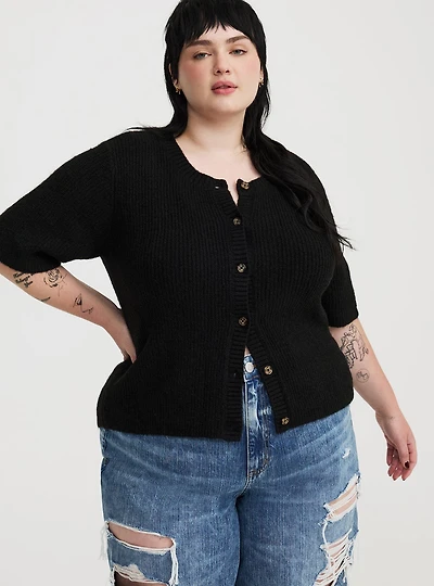 Vegan Cashmere Crew Cardigan