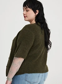 Vegan Cashmere Crew Cardigan