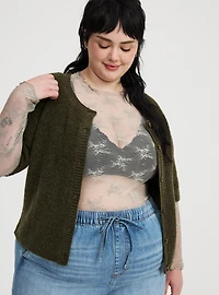 Vegan Cashmere Crew Cardigan