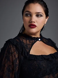 Nightfall Lace Ruffle Top