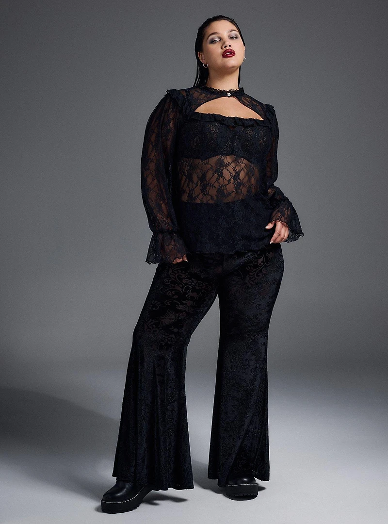 Nightfall Lace Ruffle Top