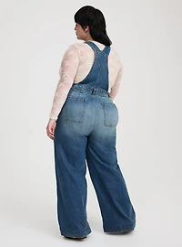 Wide-Leg Denim Overall
