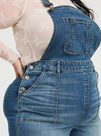 Wide-Leg Denim Overall