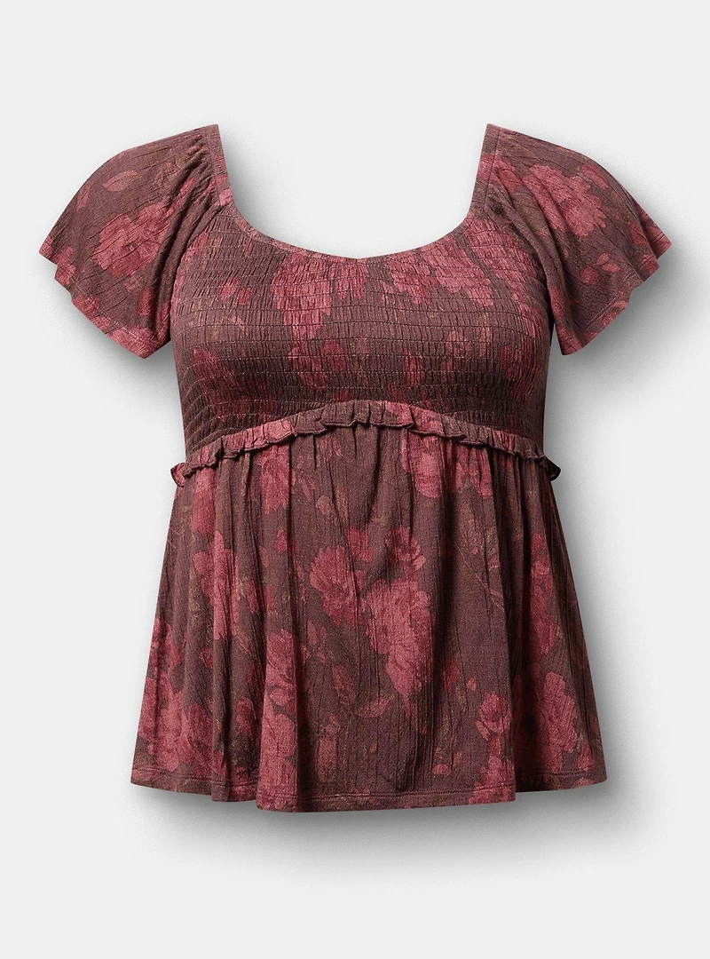 Smocked Babydoll Top