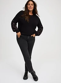 High-Neck Pullover Sweater