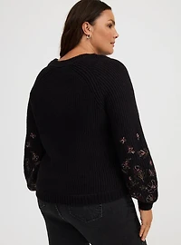 High-Neck Pullover Sweater