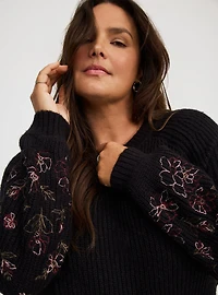 High-Neck Pullover Sweater