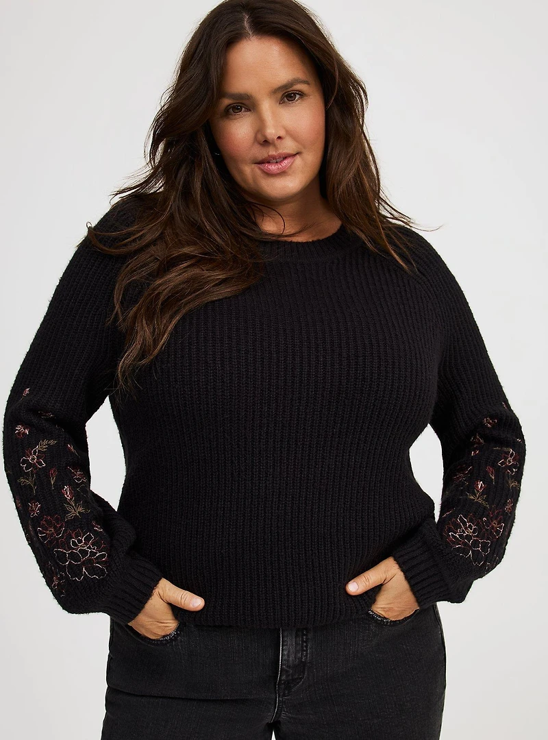 High-Neck Pullover Sweater