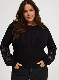 High-Neck Pullover Sweater