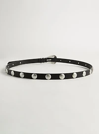 Studded Denim Belt