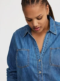 Denim Button-Up Shirt