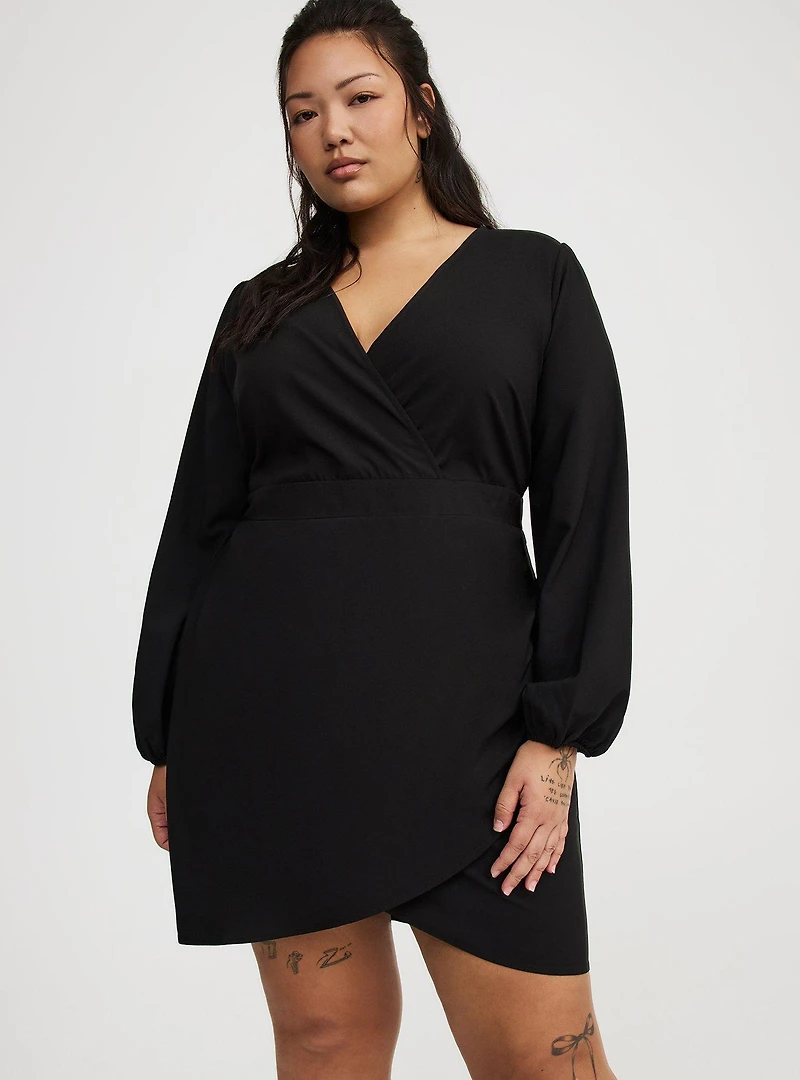 Mini Tulip Surplice Dress