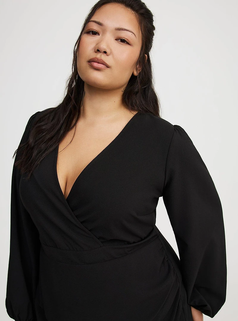 Mini Tulip Surplice Dress