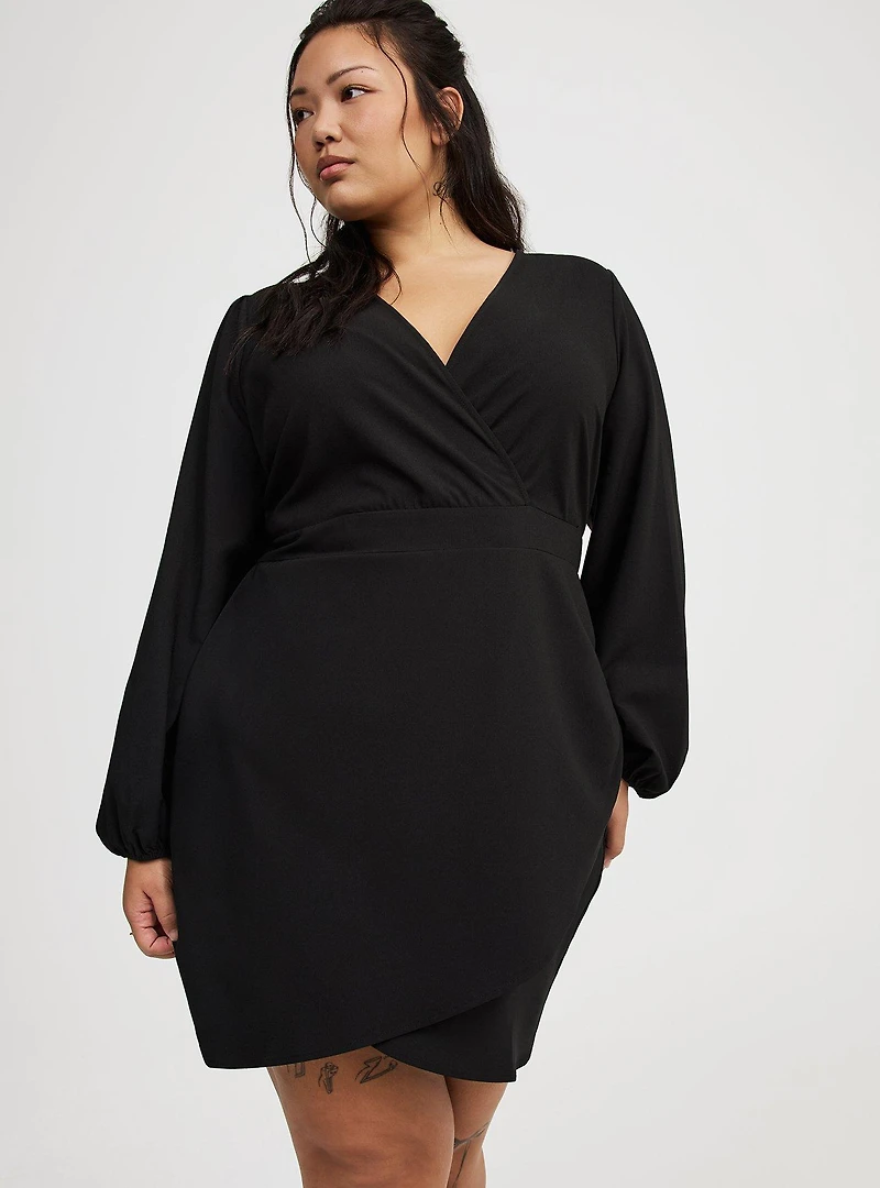 Mini Tulip Surplice Dress