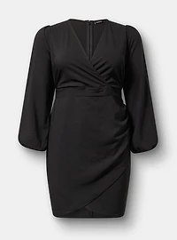 Mini Tulip Surplice Dress