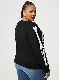 Button-Front Skeleton Cardigan