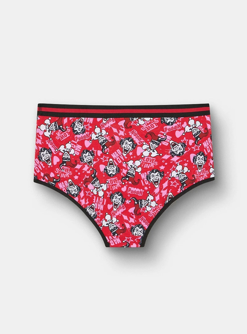 Harley Quinn Joker Valentine's Mid-Rise Cotton Brief
